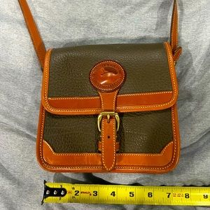Vintage dooney and Bourke all weather leather crossbody bag military green